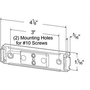 Chrome base mount 1"x4"